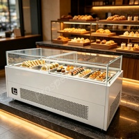 Vitrina Refrigerada Multifuncional para Exhibición de Postres, Sashimi, Frutas, Yogur, Pasteles y Sándwiches