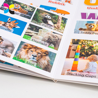 Impresora de libro de diseño personalizado, troquelado, 123 ABC, primer tablero de palabra, Impresión de libro