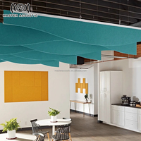 Panneaux de plafond décoratifs insonorisants MJ Master Acoustic Eco-friendly PET 3D, design moderne, imperméables et ignifuges, style 3D