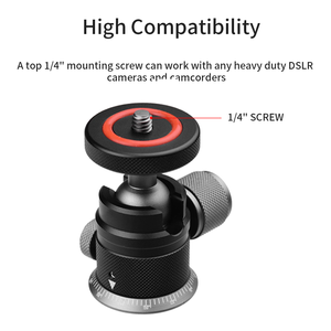 Biểu tượng tùy chỉnh <span class=keywords><strong>mini</strong></span> bóng Đầu toàn cảnh <span class=keywords><strong>Tripod</strong></span> Head DSLR Máy ảnh núi Adapter cho hành động máy ảnh Cam điện thoại thông minh ánh sáng Microphone - Product Image 2