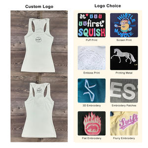 الشركة المصنعة شعار مخصص الرياضة ضئيلة النشطة ملابس صالة الألعاب الرياضية مضلع مثير بلا أكمام تانك قمم للنساء - Product Image 2