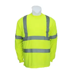 Workwear rompi keselamatan reflektif dengan kantong reflektif keselamatan Hi Vis konstruksi pakaian kerja visibilitas tinggi