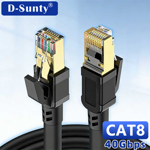 Cable de Red SFTP Blindado Cat8, Cobre Puro, 40 Gbps, 2000 MHz, Cable de Conexión Ethernet RJ45 para Juegos, Router, Servidor, Transmisión de Datos - Product Image 1