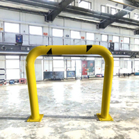 Barrière de sécurité anti-collision en forme de U personnalisée, barre de protection contre les chocs, barrières de stationnement en acier robustes et amovibles