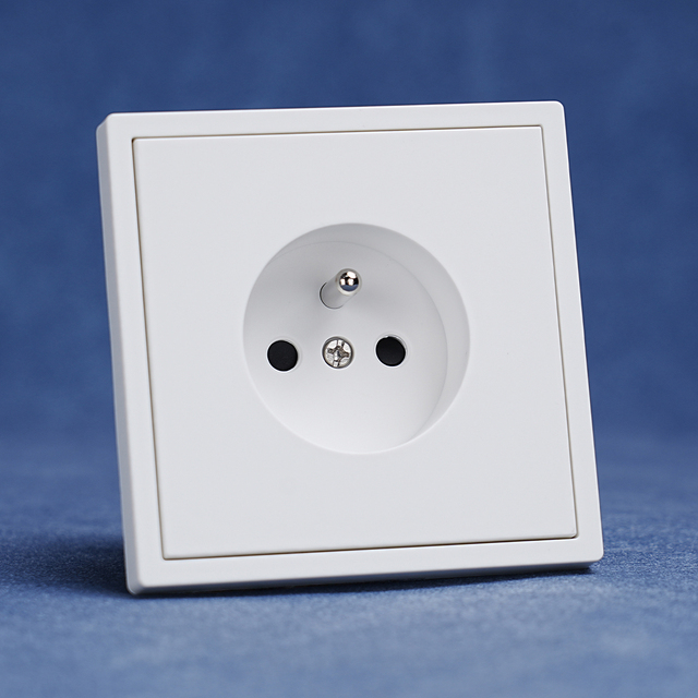 EU Standard Flush Mounted Plug Power Socket 16A 250V PC Panel Europe Outlet Suppliers Electrical French Socket