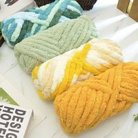 Chunky Chenille Yarn 7S Polyester Anti-Pilling Velvet Crochet Yarn for Sweater Blanket Hat Scarf 50 Colors Ready to Ship