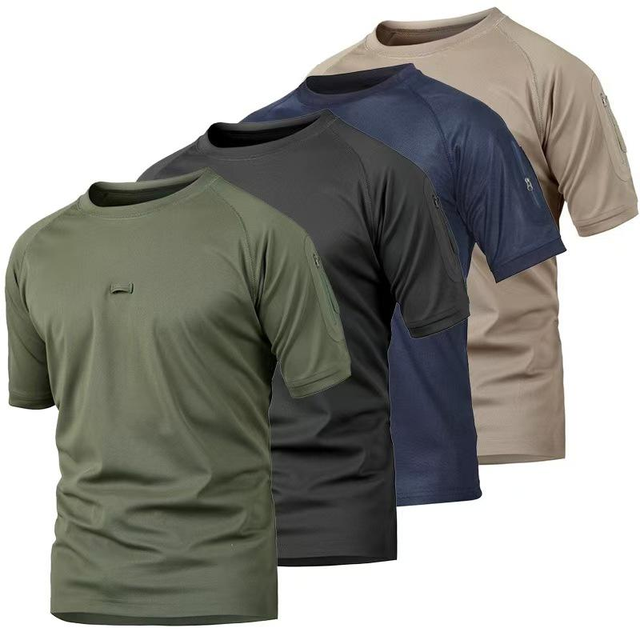 Outdoor Camouflage Cloth Green Tactical Shirt Green Tactical Tshirt Polyester Men Quick-dry Half Sleeve Shirt
