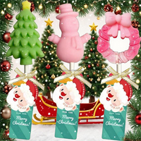 Christmas Gift Box 3D Sugar Free Lollipop Assorted Shapes Holiday Candy Bulk Wholesale for Kids Party Favor