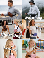 Tas Pinggang EVA Anti Air Logo Kustom, Tas Selempang, Tas Pinggang, Tas Selempang Konvertibel, Tali Dapat Disesuaikan, OEM Grosir, Perjalanan, Outdoor
