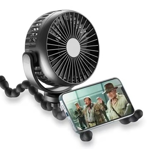 Ventilateur de poussette portable mini rechargeable 360° °   Trépied flexible rotatif pour une meilleure circulation des air conditionnés dans les sièges de voiture, en plastique - Product Image 2