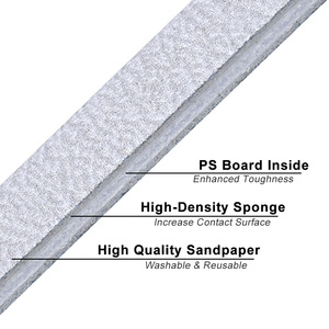 Professional <strong>Suppliers</strong> 50Pcs/Bag Custom 80 100 180 240 Half Moon Washable Jumbo Zebra Nail <strong>File</strong> - Product Image 3