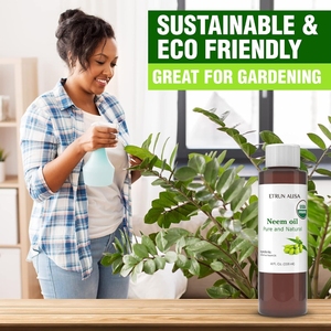 ETRUN ALISA Huile de neem naturelle pure Huile essentielle de marque privée pour cheveux et ongles-Apaise l'eczéma Soutient la croissance des cheveux pour le jardinage - Product Image 6
