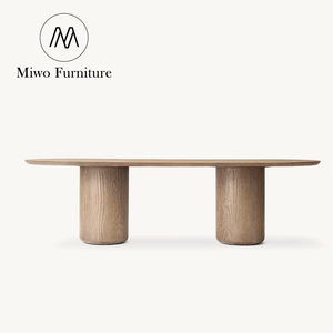 Mesa de Comedor Rectangular Moderna para Banquetes de Hotel, Mesa de Cocina con Tablero de Madera Maciza, Juego de Mesa y Sillas de Comedor Antiguas - Product Image 4