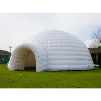 10 metri bianco grande tenda a cupola igloo gonfiabile con tunnel fatto di migliore tela incatramata del PVC Gonfiabili fabbrica da Sino