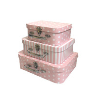 Boîte à fleurs portable en carton avec emballage cadeau, emballage cadeau ondulé en forme de points, ensemble de trois, vente en gros