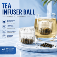 Ensemble d'infuseurs à thé portables réutilisables en forme de fleur, infuseur à fruits transparent, infuseur à thé en vrac, glaçons pour thé