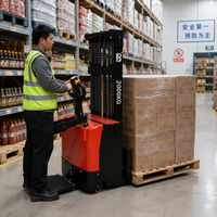 Gerbeur électrique 2 tonnes, 48 V,avec protections repliables du bras de l’opérateur, hauteur de levage maximale de 3 m