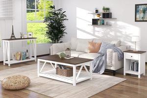 Mesa de <span class=keywords><strong>Centro</strong></span> Elegante, Moderna y Sencilla de Color Gris, Duradera, de Madera, Estilo Nórdico, Multifuncional, Ahorra Espacio - Product Image 4