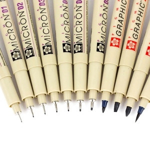Rotulador de pigmento de alcohol <span class=keywords><strong>para</strong></span> bocetos, <span class=keywords><strong>rotuladores</strong></span> de arte, Punta diferente, negro, 3 uds. - Product Image 1