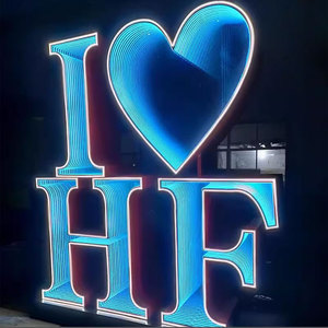 Özelleştirilmiş çok katmanlı Infinity Neon ayna akrilik uçurum ayna Mini harfler sonsuz Neon burcu - Product Image 2