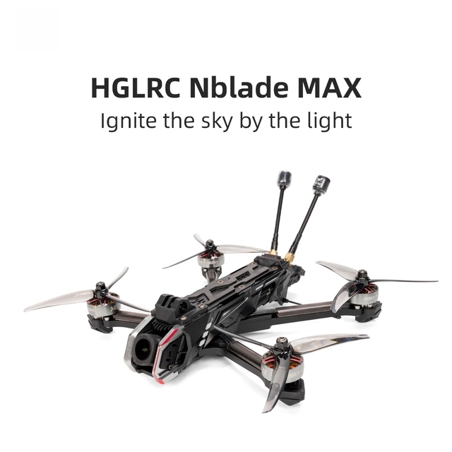 HGLRC Nblade MAX 5-inch FPV Drone BNF D JI O4 Pro 6S ELRS 2.4G Freestyle Cinematic RC Quadcopter with GPS M100 PRO