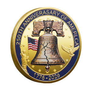 Памятная монета Stock Craft USA к 250-летию (1776-2026), 4 стиля, цветная/гладкая, металлический сувенир для декора дома и подарков - Product Image 2