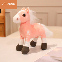 Figurine de cheval réaliste en peluche en gros, poupée mignonne en peluche douce en coton PP, jouet animal en peluche à longues pattes, grande taille, anniversaire