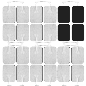 SKYFOREVER Coussinets de remplacement TENS non-tissés durables 50x70mm avec fils conducteurs à broches de 2,0 mm pour appareil TENS EMS - Product Image 5