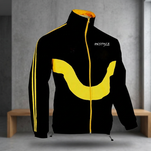 High Quality Yoga Apparel Custom Logo Printed Detachable Leather Bomber Jacket XL Solid Sustainable Breathable Fabric Knitted - Product Image 2