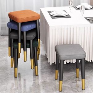 Luxury stackable <b>stool</b>, stylish living room <b>stool</b>, modern minimalist dining table <b>stool</b>, creative dressing <b>stool</b>, thickened. - Product Image 3