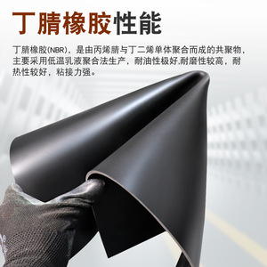 Feuille de caoutchouc nitrile noir sur mesure, découpée sur mesure, résistante à l'usure, pour usage industriel - Product Image 3