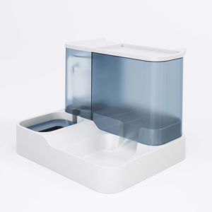 Comedero automático para gatos y perros con dispensador de agua, separación de comida seca y húmeda, estación de alimentación de plástico de gran capacidad para mascotas - Product Image 5