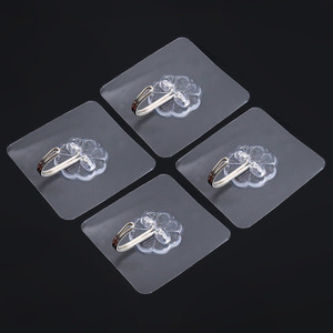 Wholesale Plastic Pvc Transparent <strong>Wall</strong> <strong>Hooks</strong> Adhesive <strong>Wall</strong> <strong>Hooks</strong> for Hanging - Product Image 2