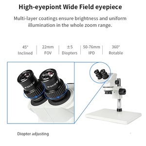 Boshida BD-SZM0760B-D4携帯電話修理用大型ベース双眼鏡7X-60X(Max 240X) ステレオ顕微鏡 - Product Image 4