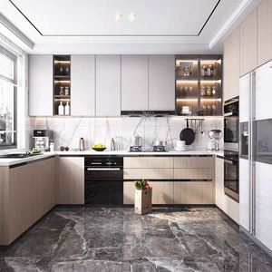 Despensa de cocina al por mayor de melamina de diseño libre moderno de almacenamiento de armario de cocina de alta calidad de China - Product Image 6