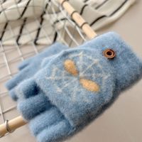 Gants de dessin animé pour enfants de 2 à 7 ans, mitaines tricotées à cinq doigts en coton/spandex, chaudes pour l'hiver, pour la plage, pour garçons et filles