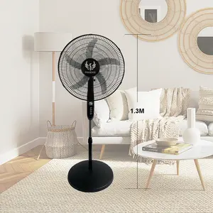 Özelleştirilmiş ev oturma odası siyah 18 inç yüksek kalite güçlü rüzgar hızı standı Fan