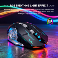 Nouvel arrivage de souris de jeu 3D rétroéclairée RVB double mode ergonomique 6 boutons rechargeable 500mAh tablette optique sans fil main droite