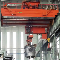 Grue de fonderie YZ 320 tonnes, conception à quatre poutres et quatre rails, système de freinage double, grue de transfert de lingots pour atelier