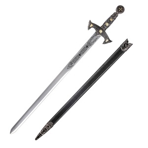 85cm Argent Antique Arme Médiévale Croisé Chevaliers Templiers Épée Réplique - Product Image 1
