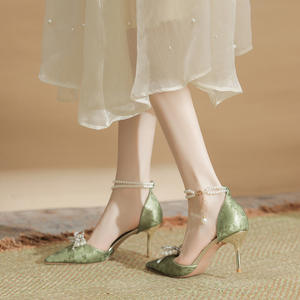 Sandales d'été à talons fermés en cuir PU, semelle souple antidérapante, <span class=keywords><strong>pour</strong></span> femmes, chaussures décontractées de marche en extérieur - Product Image 4