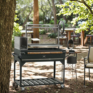 Gril de barbecue d'extérieur à structure en acier autoportant moderne de qualité supérieure Argentine/Santa Maria pour les cuisines de jardin Revêtement en poudre - Product Image 4