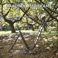 Cadre de vélo de montagne AM en aluminium rigide 26/27,5/29 pouces avec passage de câbles interne, freins à disque, léger, axe arrière 12x148mm