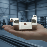 Soporte de Carcasa de Aleación de Aluminio Mecanizado por CNC de una Pieza con Características de Montaje Integradas para Piezas de Equipos de Automatización Industrial