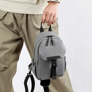 Fashion Men's Crossbody Bag Gray Large Capacity Lightweight Casual Shoulder Bag Everyday Use Spring 2025 - Product Image 4
