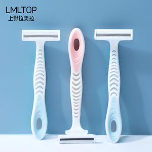 Maquinilla de afeitar LMLTOP para mujer, 3 cuchillas de acero inoxidable antideslizantes, paquete de 4 para depilación de axilas A0913 - Product Image 3