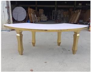 Sự Kiện Trắng Top Vòng Bảng Mặt Trăng Bàn Tiệc Cưới Pháp Lãng Mạn Sang Trọng Vàng Cho Các Sự Kiện Đảng Kim Loại Bàn Ăn - Product Image 1