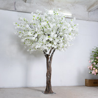 Arbre de fleurs de cerisier artificiel de 3m personnalisé pour l'intérieur Sakura LED Lights Faux Decor Tree Big Artificial Blossom Plant Blossom Trees