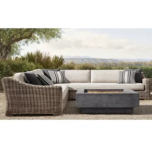 Modieuze Meubelen Patio L Vorm Rotan Sectionele Tuin Lounge Set Outdoor Sofa