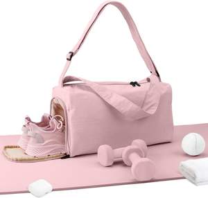 Piccola borsa da palestra personalizzata con vano scarpe elegante borsa da viaggio <span class=keywords><strong>per</strong></span> <span class=keywords><strong>aereo</strong></span> leggero Sport Tote Bag con tasca bagnata <span class=keywords><strong>per</strong></span> esterni - Product Image 5